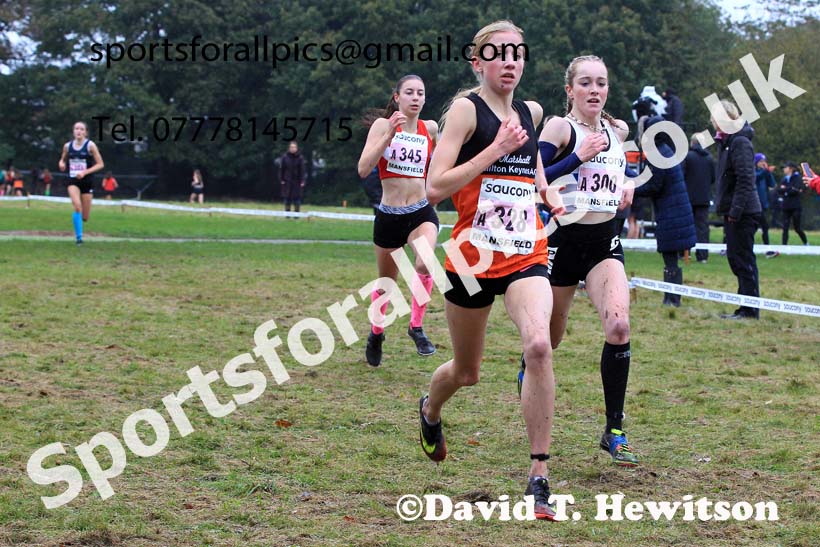 Womens Under-17s 2023 National Cross Country Relays, Berry Hill Park, Mansfield.  Photo: David T. Hewitson/Sports for All Pics